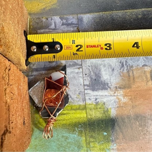 Handmade pendant necklace OOAK Handcrafted Wire-Wrapped Stone - Picture 4 of 7